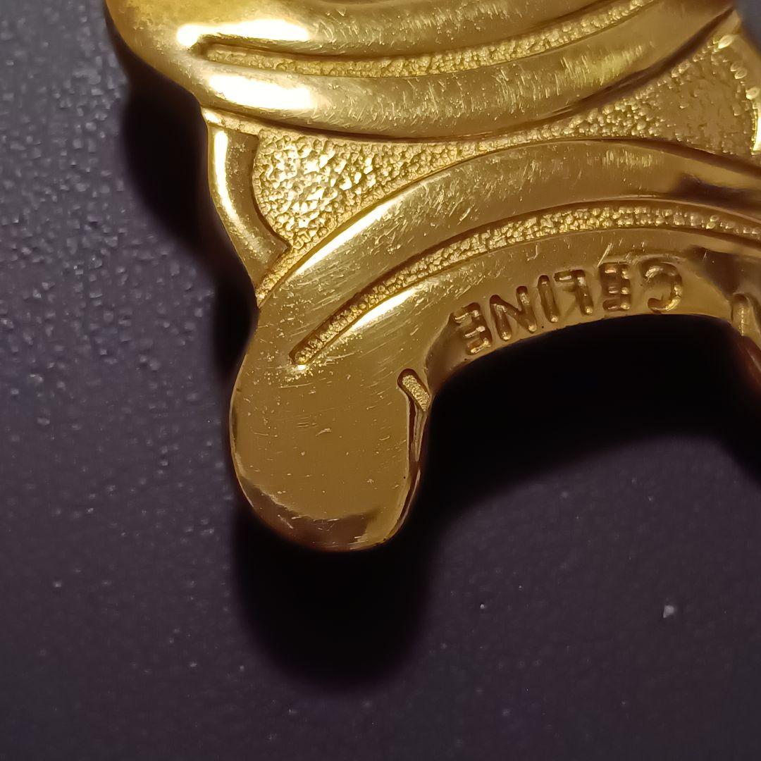 CELINE✨セリーヌ　トリオンフ　 ゴールド ブローチ　ヴィンテージ