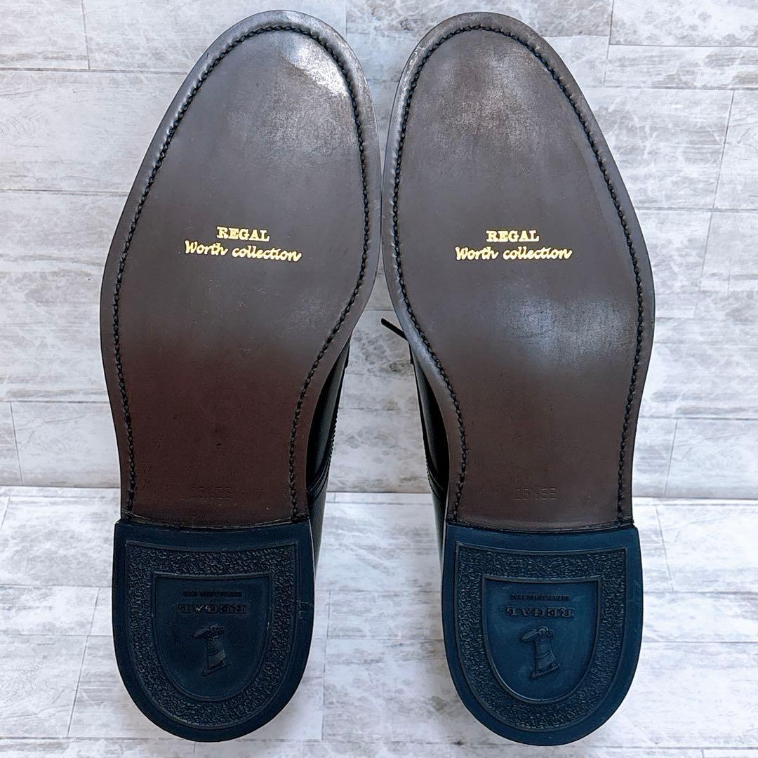 極美品✨ REGAL V081 外羽根 プレーントゥ 黒 25.5cm EE