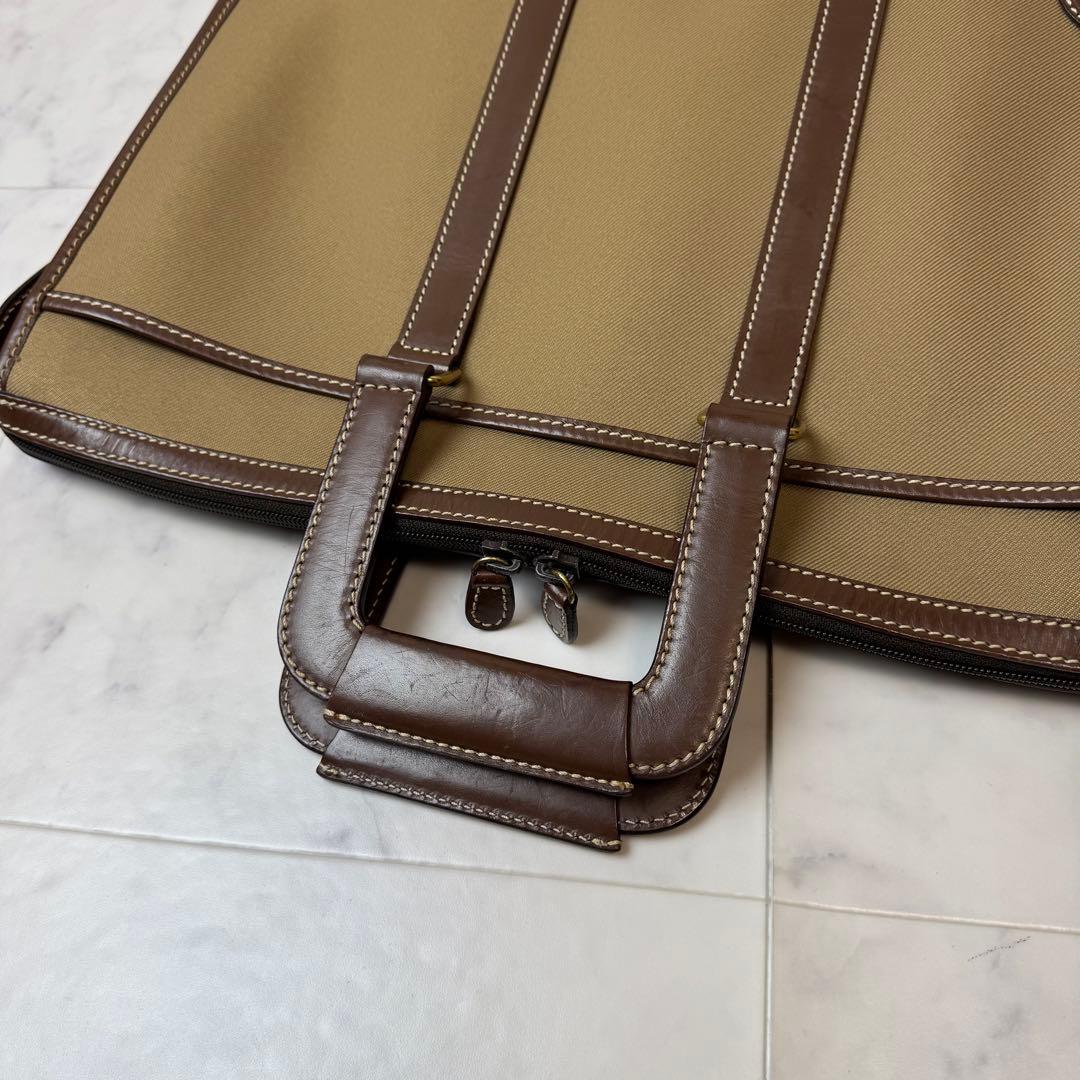 【美品】 HUNTING WORLD ブリーフケース 2WAY レザー カーキ