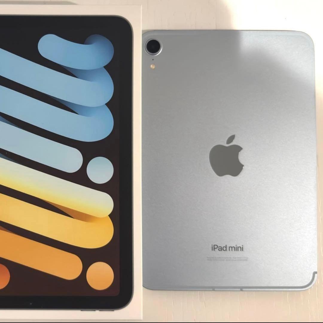 【美品】iPad mini 7 128GB Wi-Fi+Cellular ブルー