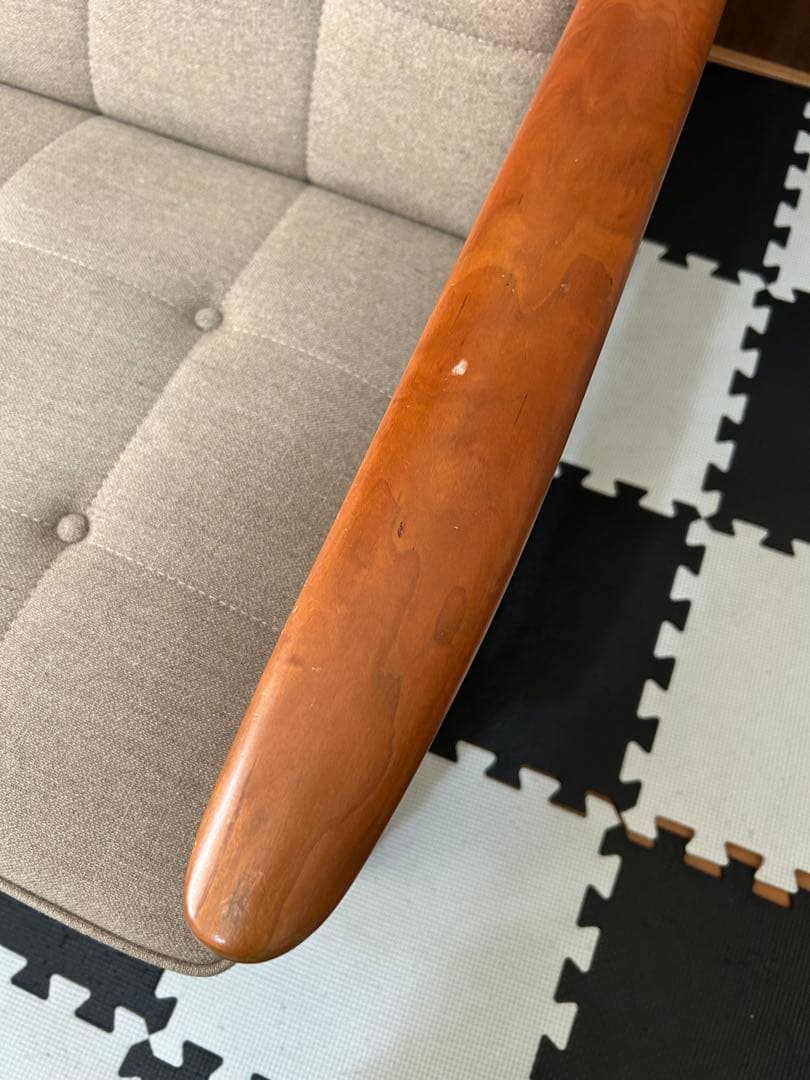 カリモク60＋カリモク　Kチェア 2シーター ソファ　ベージュ　2人掛け