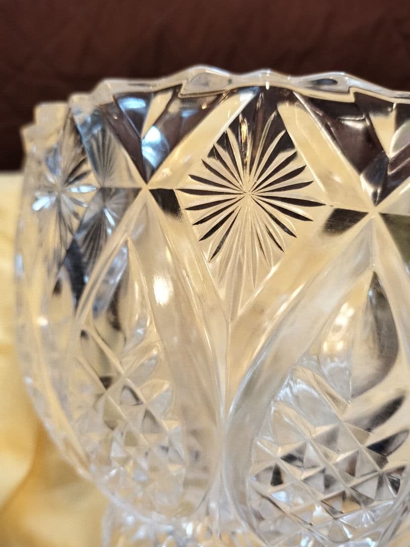 茶道具　水指　江戸切子　義山鉢　ギヤマン　箱付