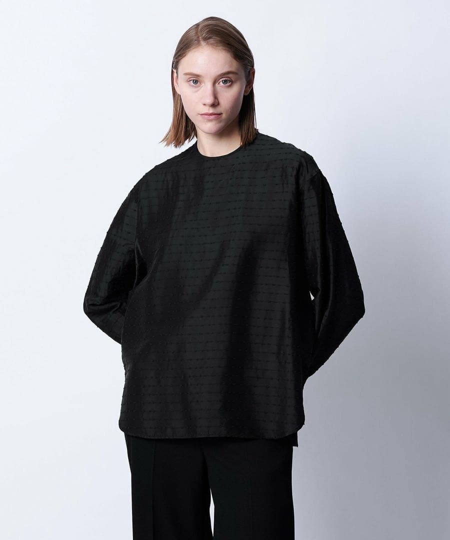 お値下げ＊ Drawer ネップノーカラーブラウス　38