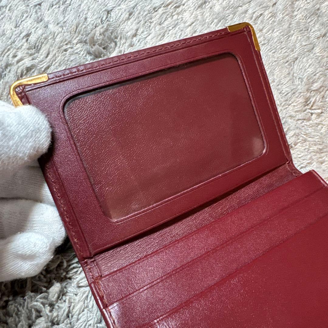 Cartier カルティエ 名刺入れ カードケース パスケース ボルドー