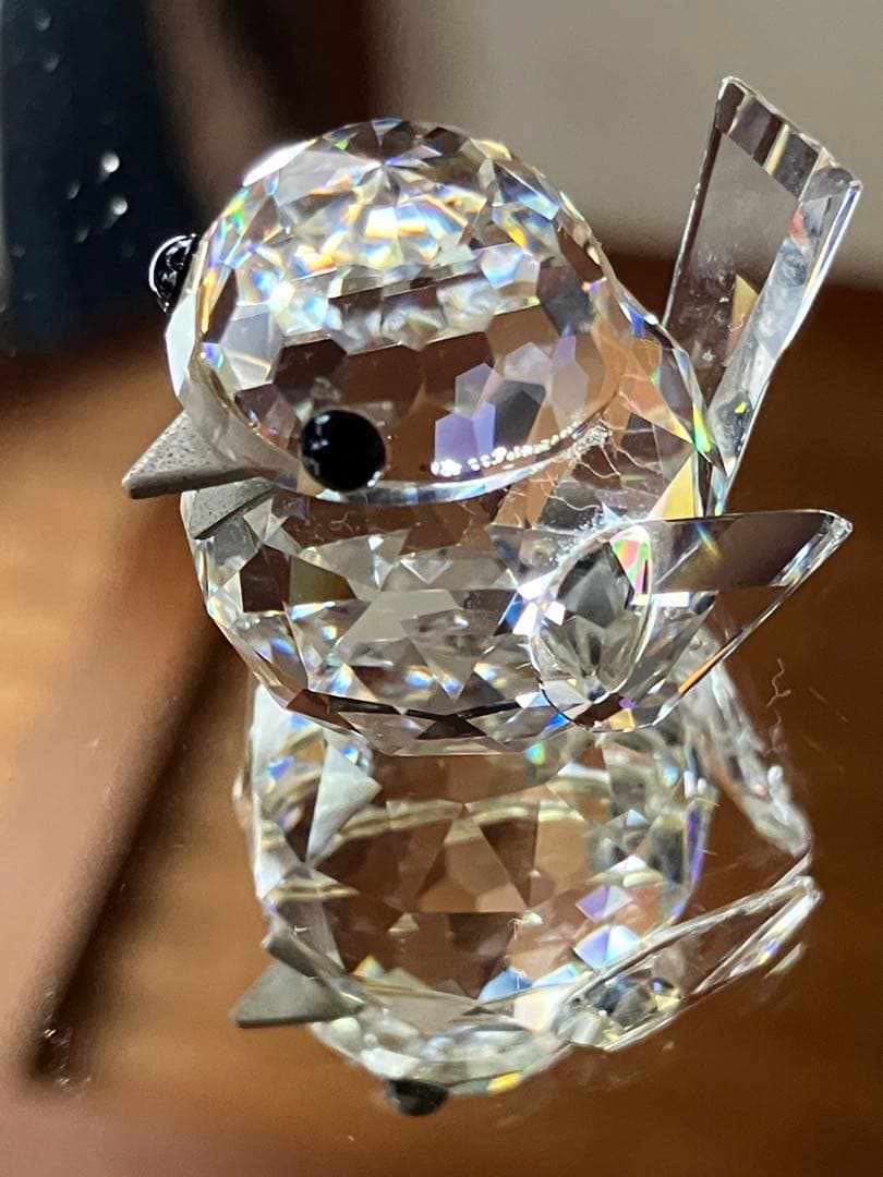 SWAROVSKI スワロフスキー 1988年 廃盤品 置物 鳥 スズメ 希少