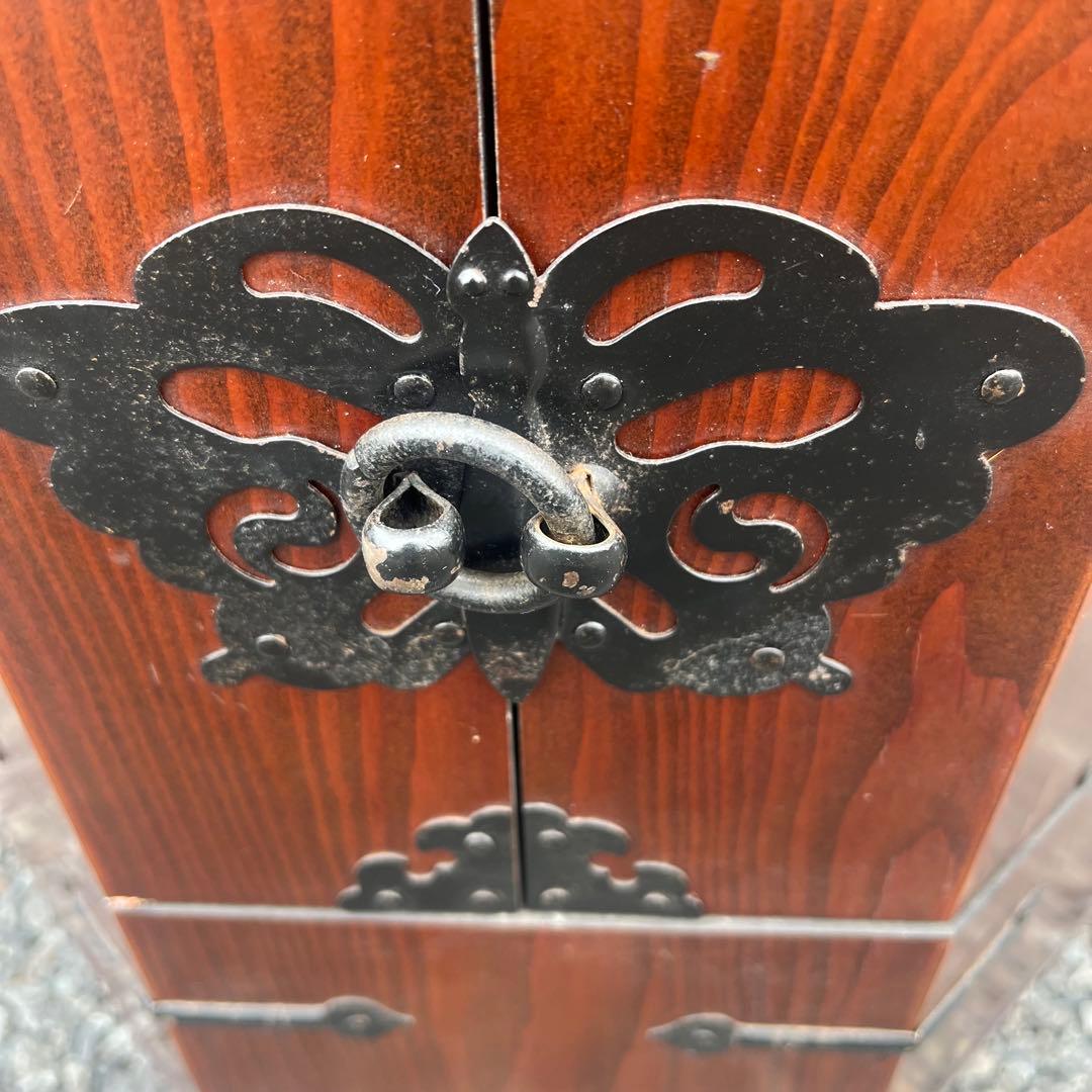 希少　アンティーク　李朝家具　八角箱　帽子入れ 収納箱　韓国美術