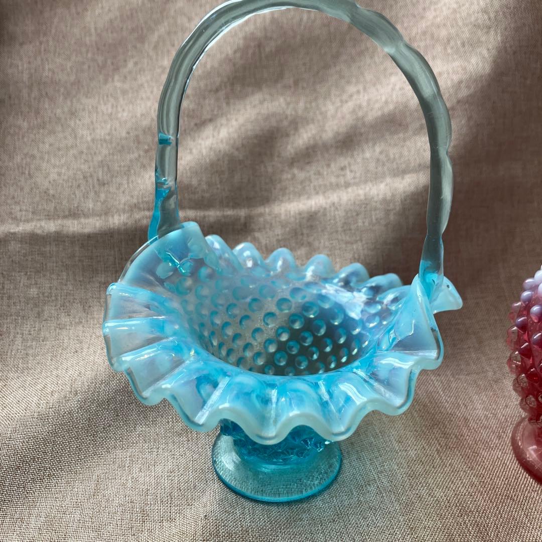 フェントン　アメリカ　ビンテージ　バスケット　ホブネイル