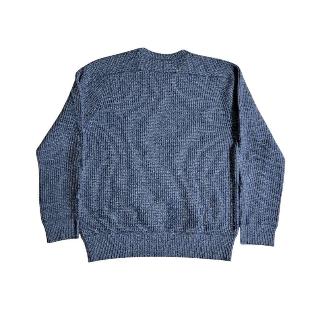 ダブルアールエル ワッフルニットセーター カシミヤ100% グレー Sサイズ