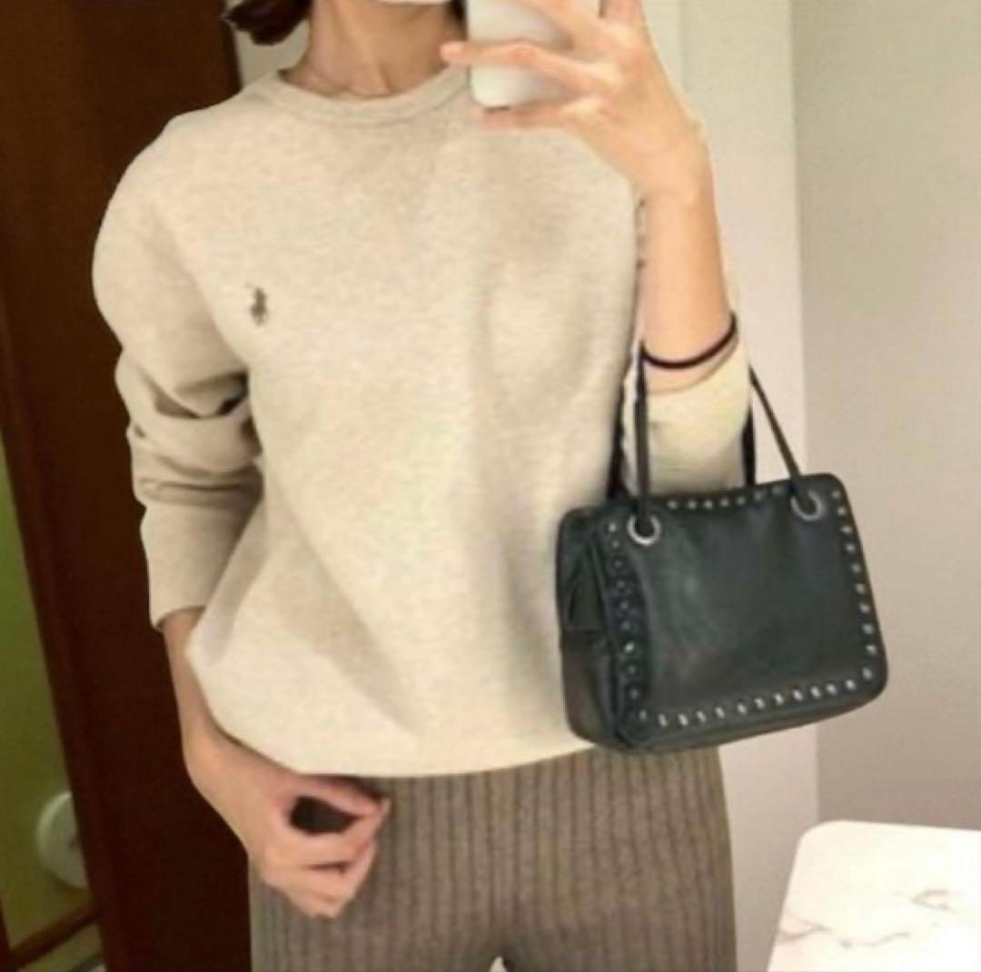 未使用級✳︎ポロラルフローレン現行ライトベージュ大人気スウェットトレーナー正規品