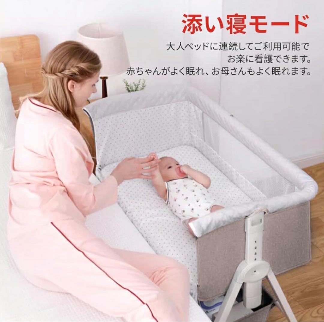 Kino Linpo ベビーベッド　カーキ