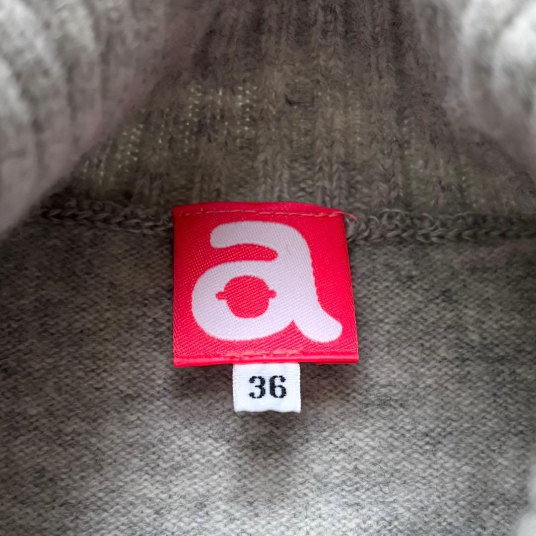 archivio タートルネック ウールニットセーター てんとう虫 ボーダー柄