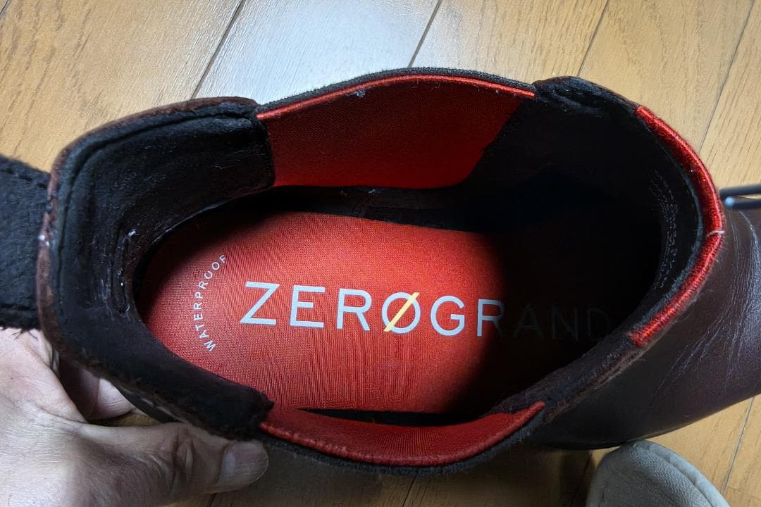 Cole Haan ダークブラウン 防水サイドゴアブーツ オレンジトリム　9.5