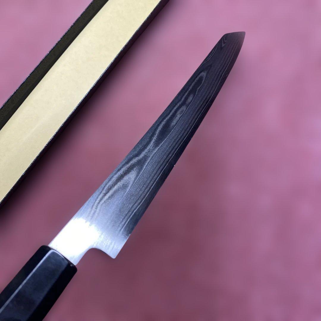 ハイカーボンステンレス鋼　勘所切付柳刃包丁　225㎜　7.5寸