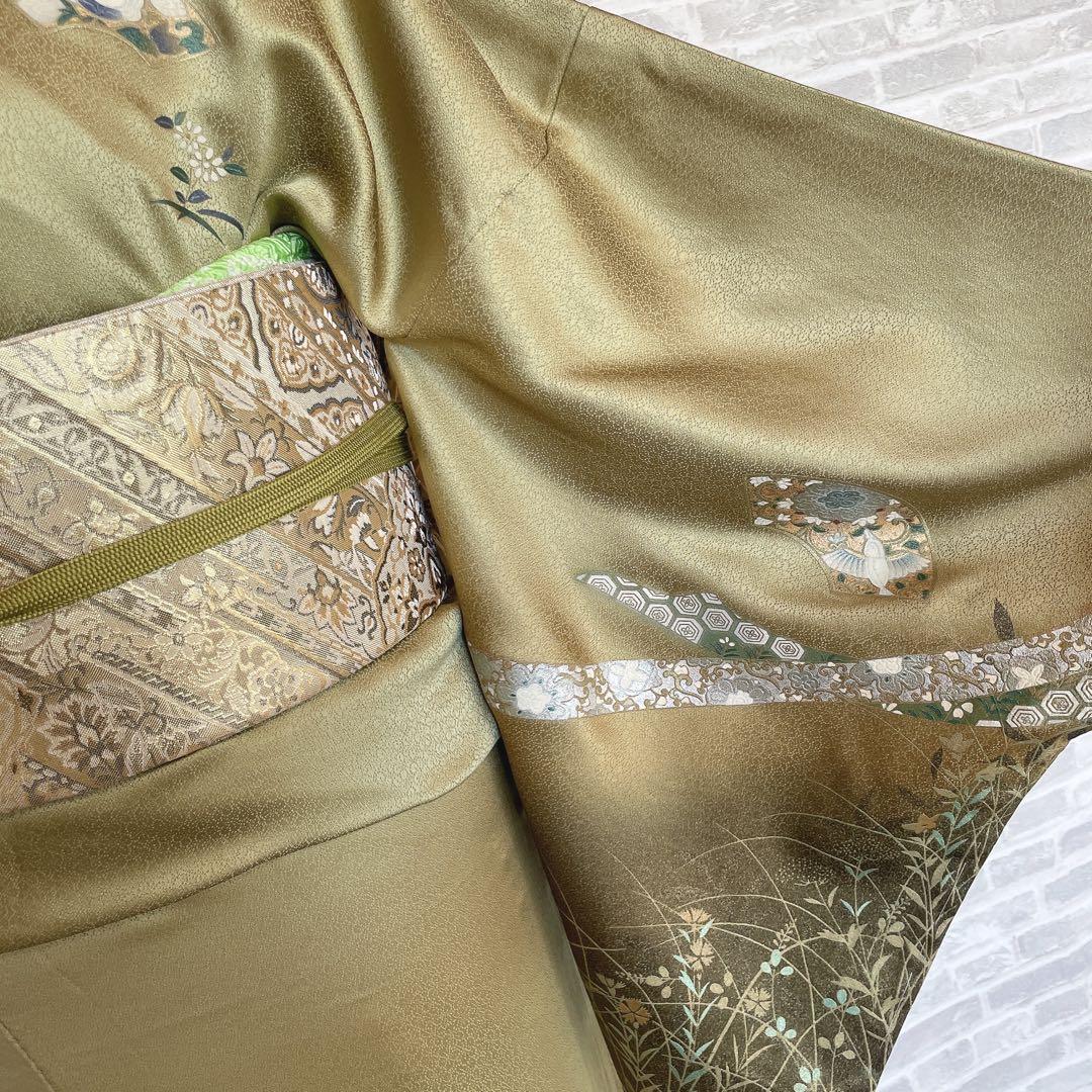 訪問着　フルセット　地紙　熨斗　綸子　金彩加工　入学式　卒業式　七五三　H2