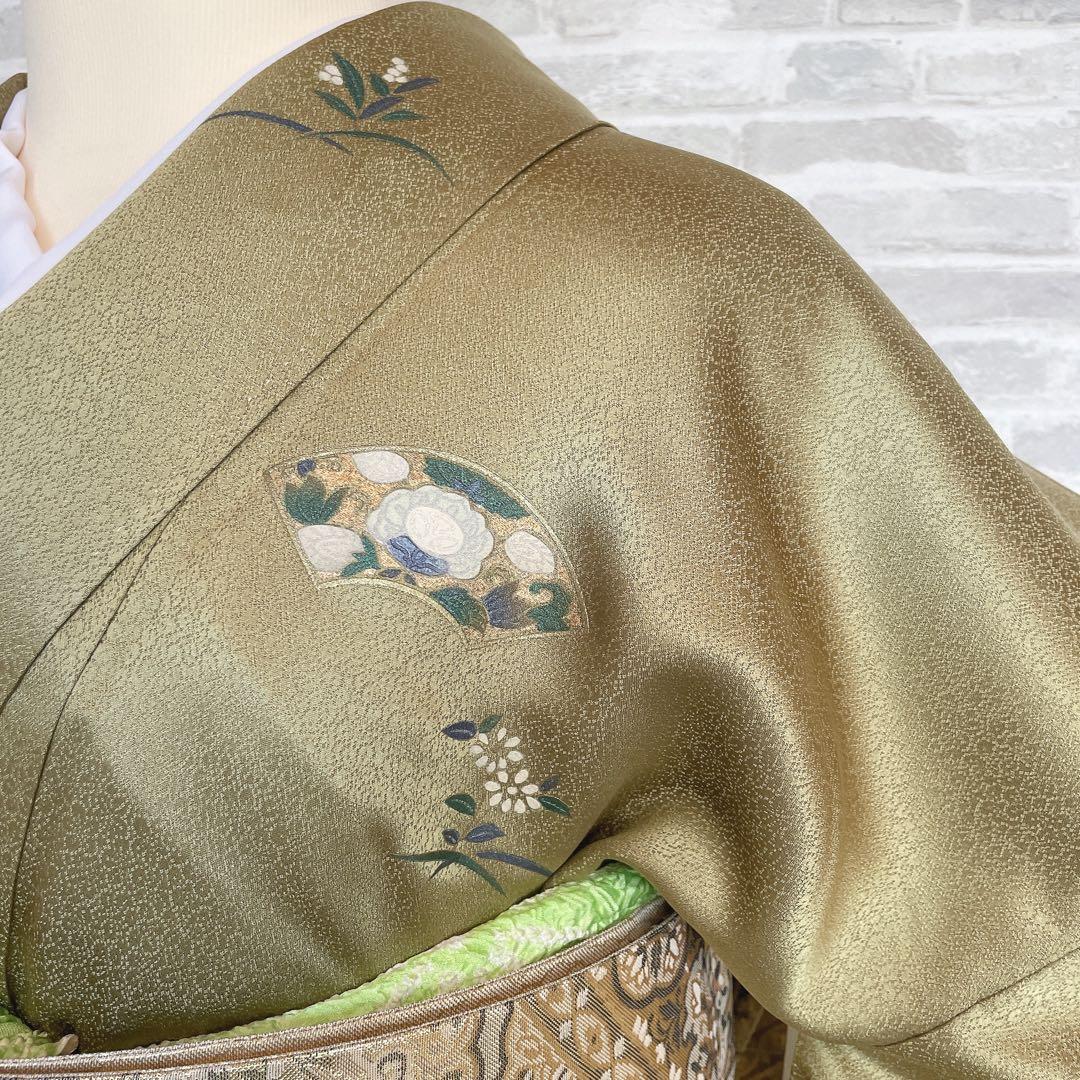 訪問着　フルセット　地紙　熨斗　綸子　金彩加工　入学式　卒業式　七五三　H2