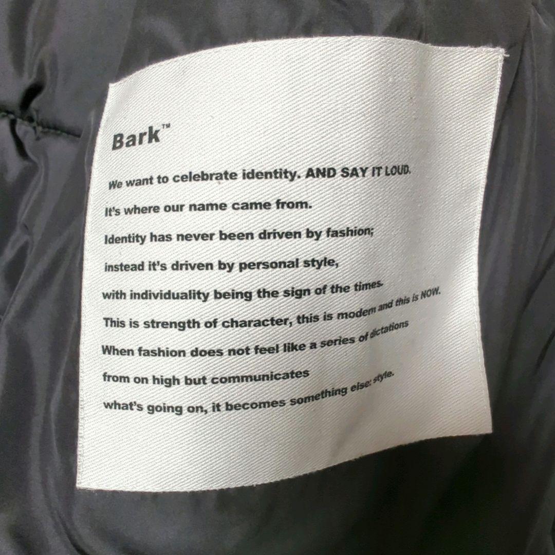 美品 BARK ダッフル ダウン切り替え ワッフル ブラック L イタリア製