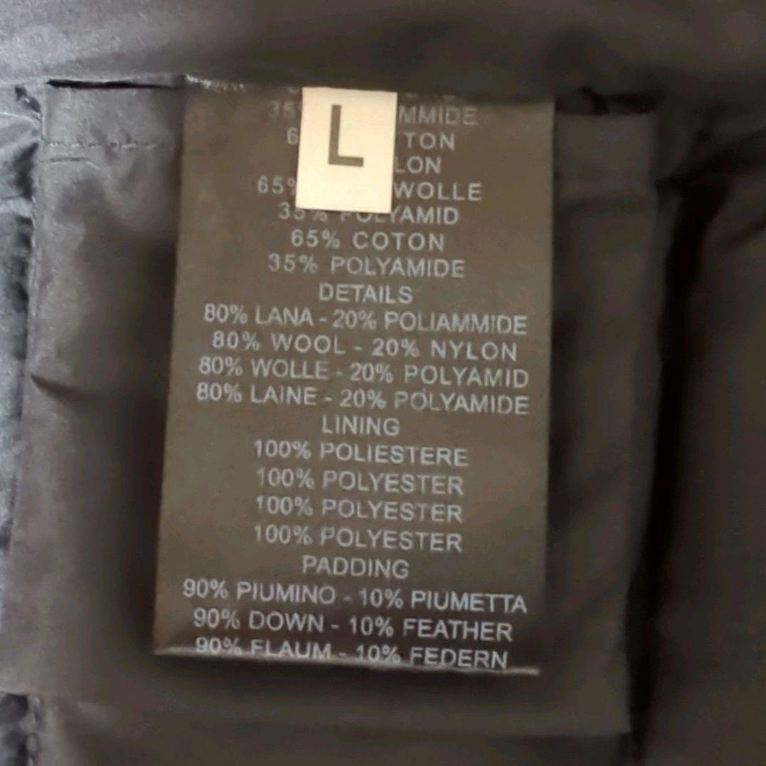 美品 BARK ダッフル ダウン切り替え ワッフル ブラック L イタリア製