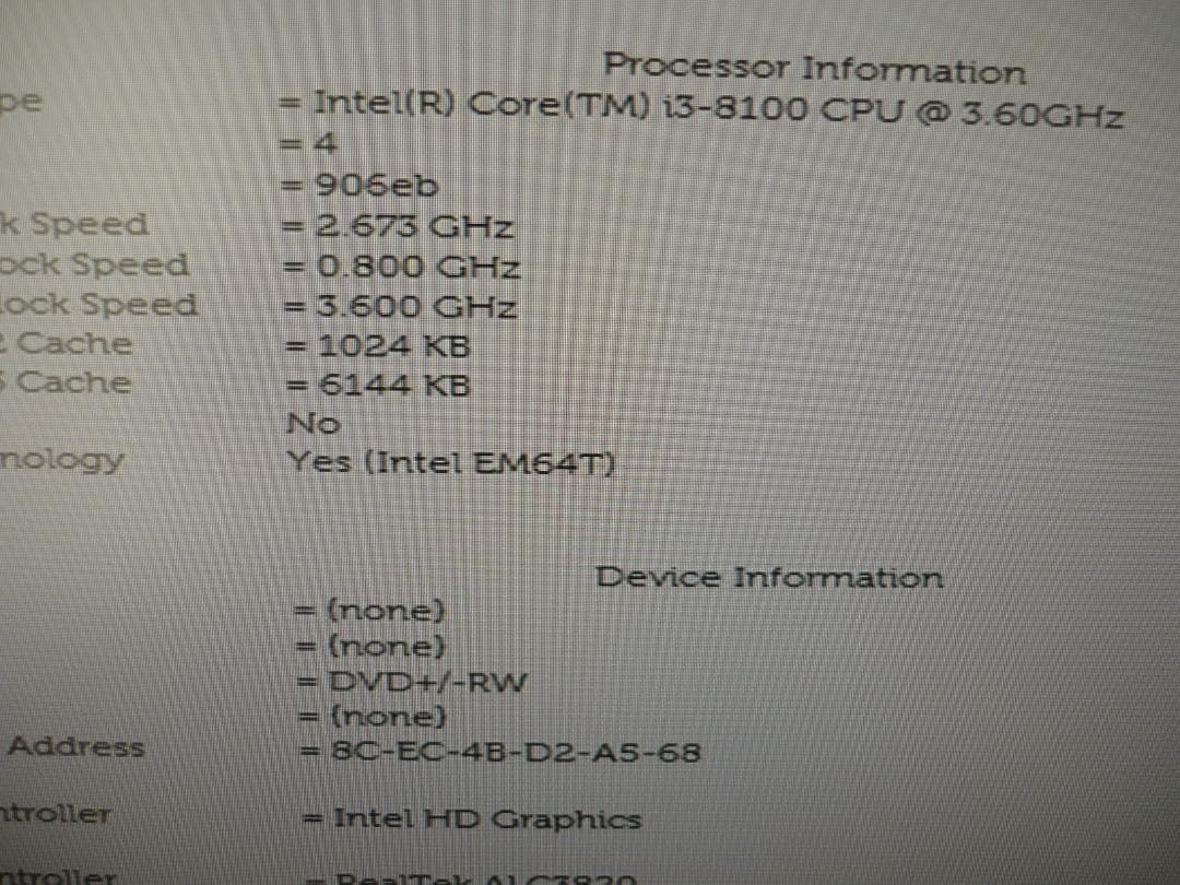 DELL VOSTRO3470 第8世代 i3-8100 メモリなし/HDDなし
