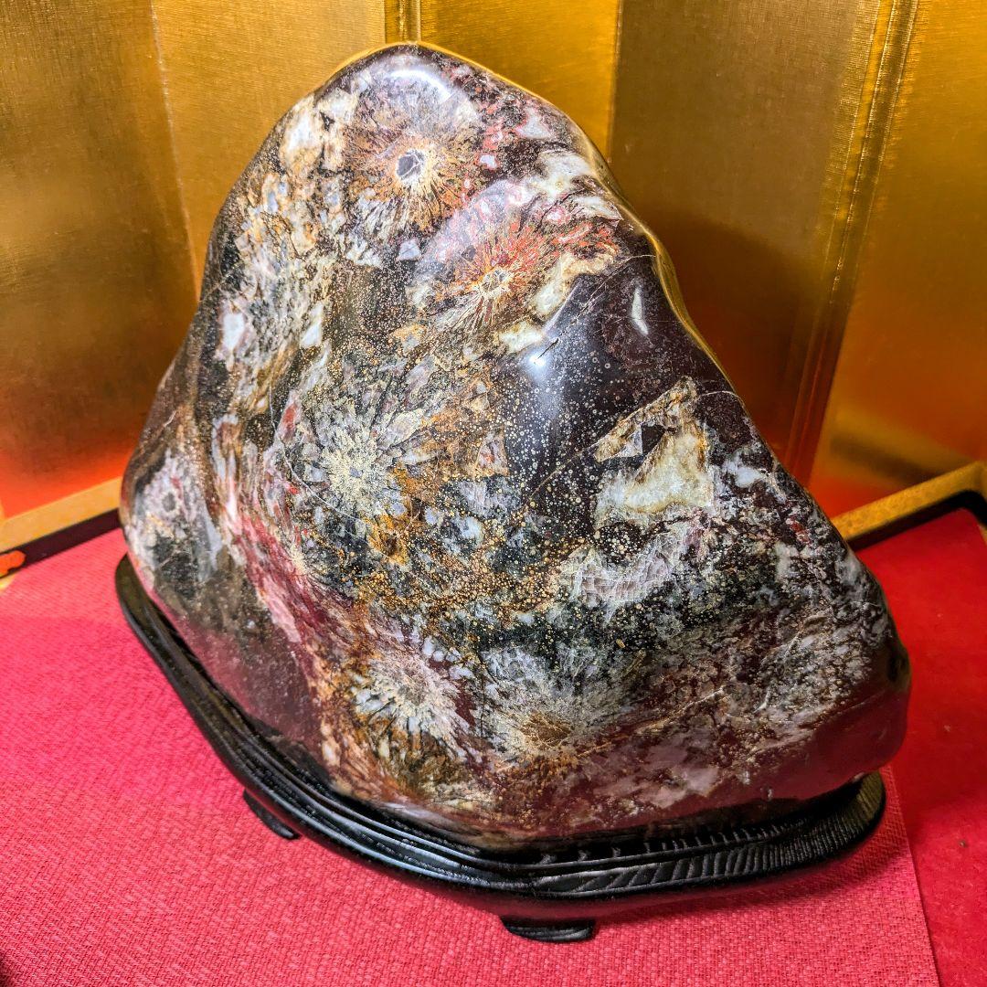 菊花石 岐阜県根尾谷産16.2㌔ 鑑賞石 観賞石 水石 盆石 天然石 置物 家宝