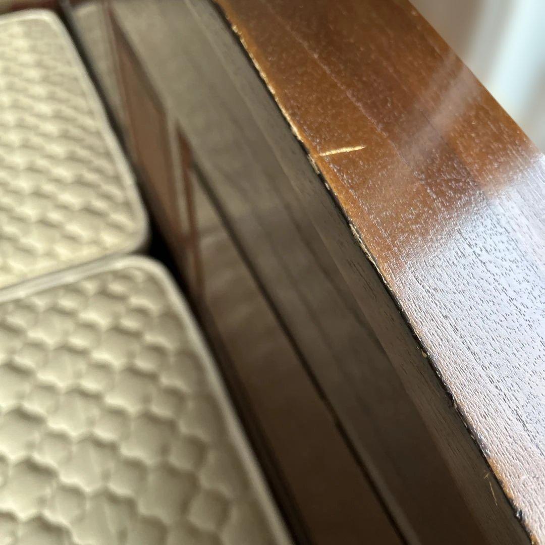 職人手作り工芸　輸入住宅用キングサイズベッド　マットレスつき