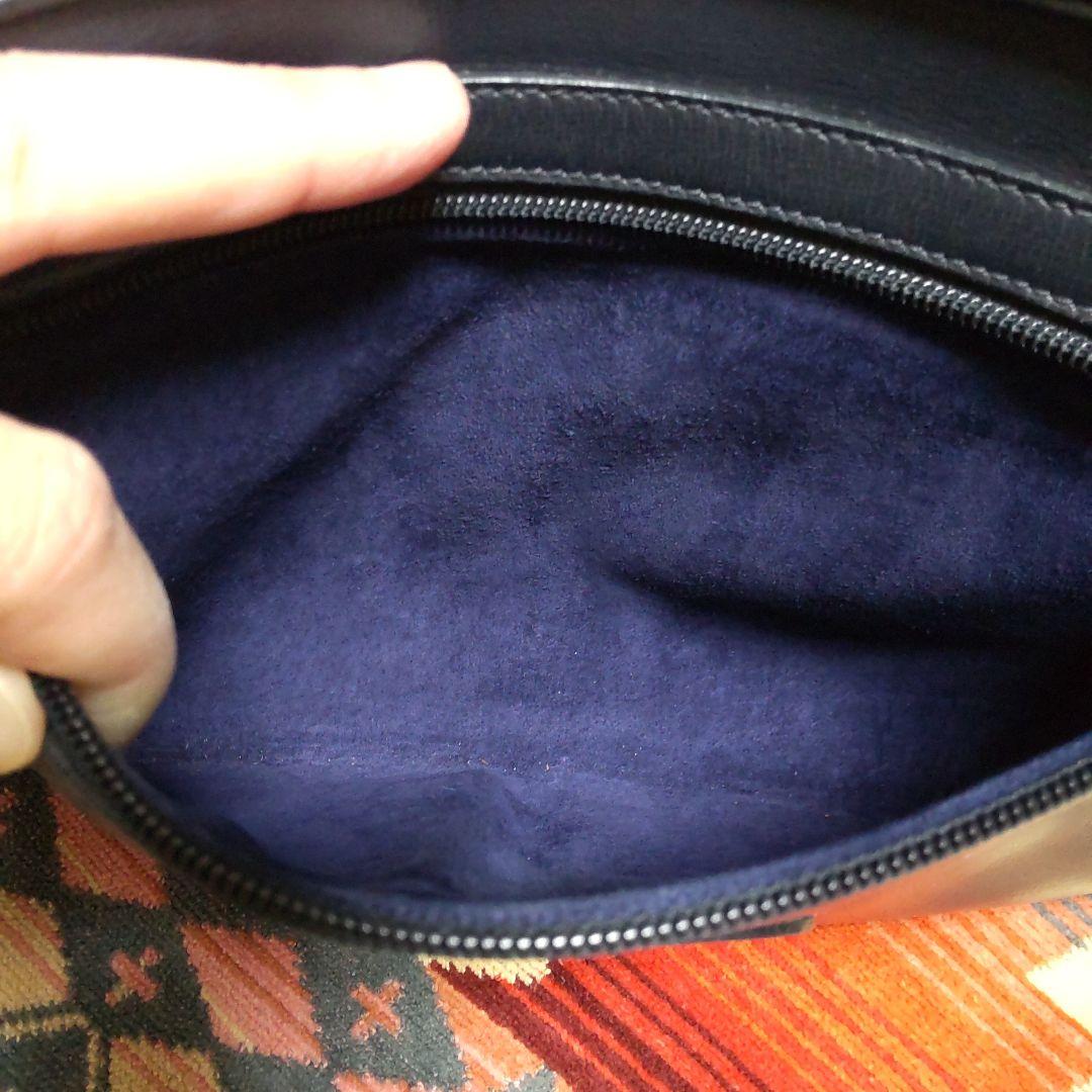 オールドGUCCI ネイビー ショルダーバッグ