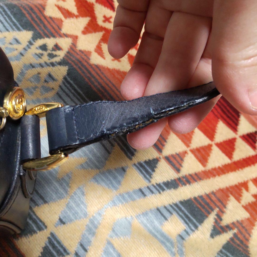 オールドGUCCI ネイビー ショルダーバッグ