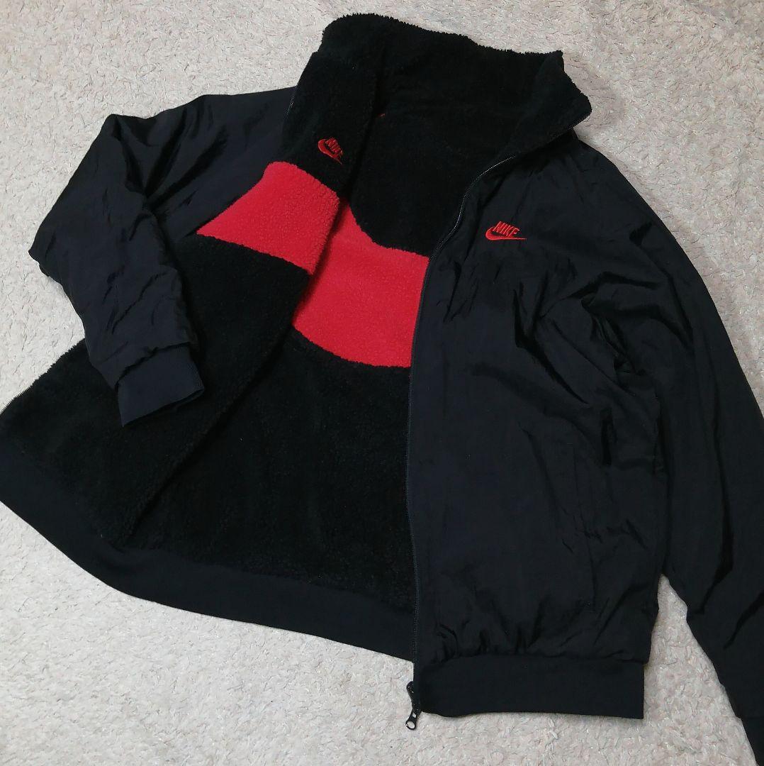 ★ナイキ★リバーシブルジャケット ボアフリースパーカー XL ナイロンジャケット