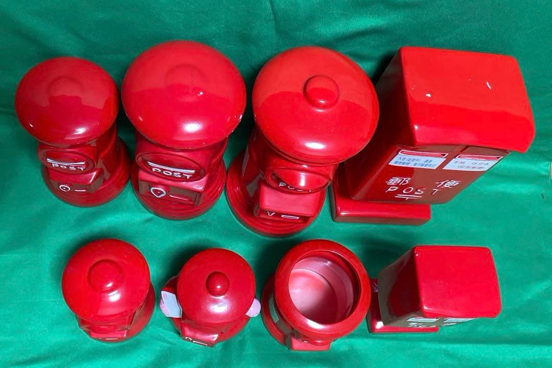 郵便ポスト 貯金箱セット 11個 陶器製