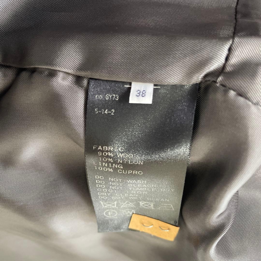 IENA ノーカラービーバーショートコート ネイビー 38