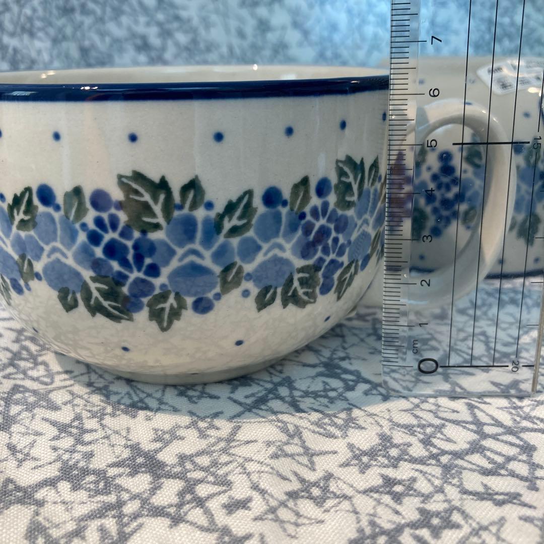 ポーリッシュポタリー　ポーランド食器　スープカップ　2個セット　ツェラミカ