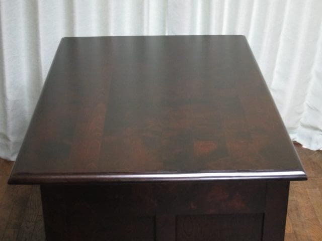 北海道民芸家具 樺 無垢材 片袖机 デスク 書斎机 北民 ホクミン 木製机