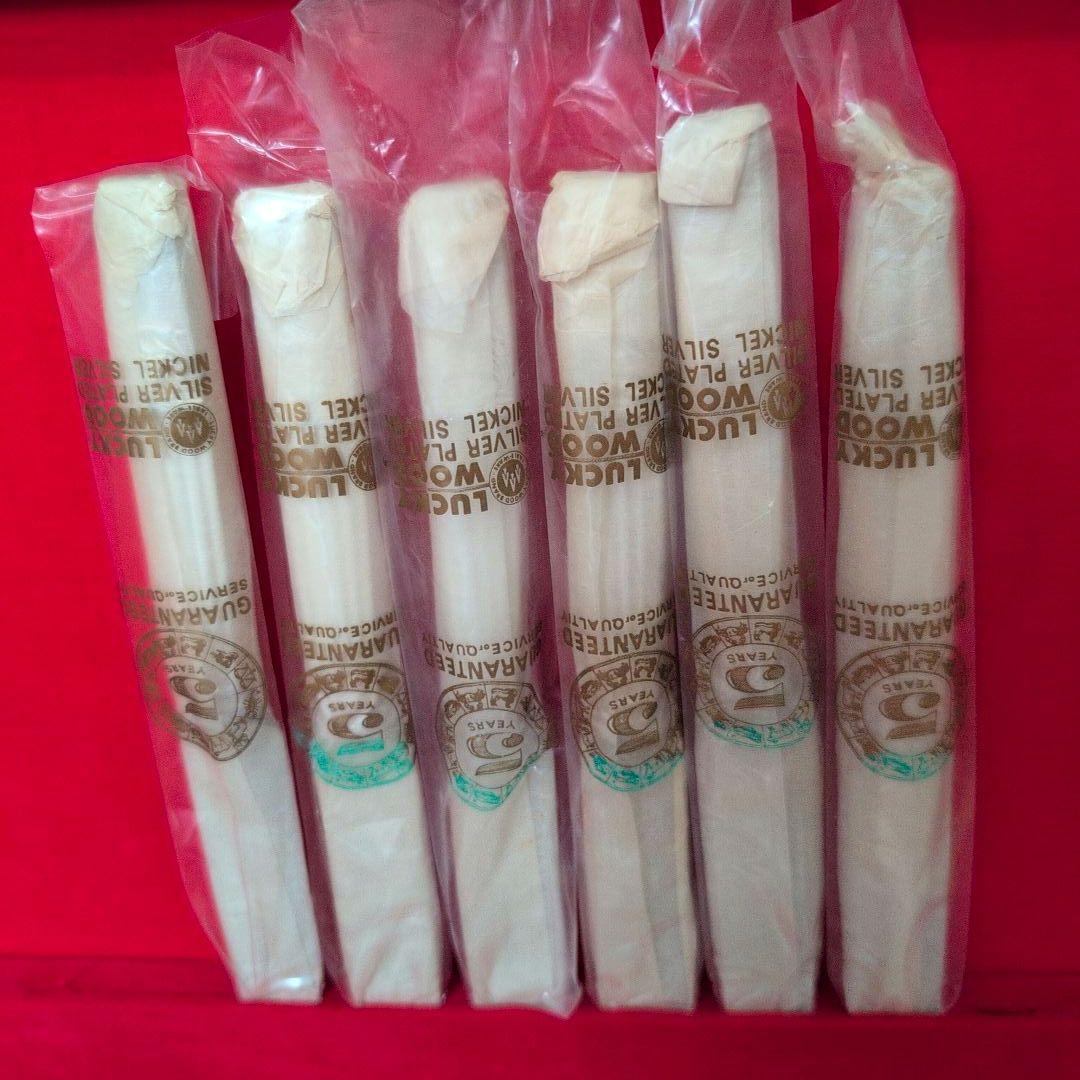 LUCKY WOODディナーセット 未使用 洋白銀器カトラリー 銀仕上げ37本