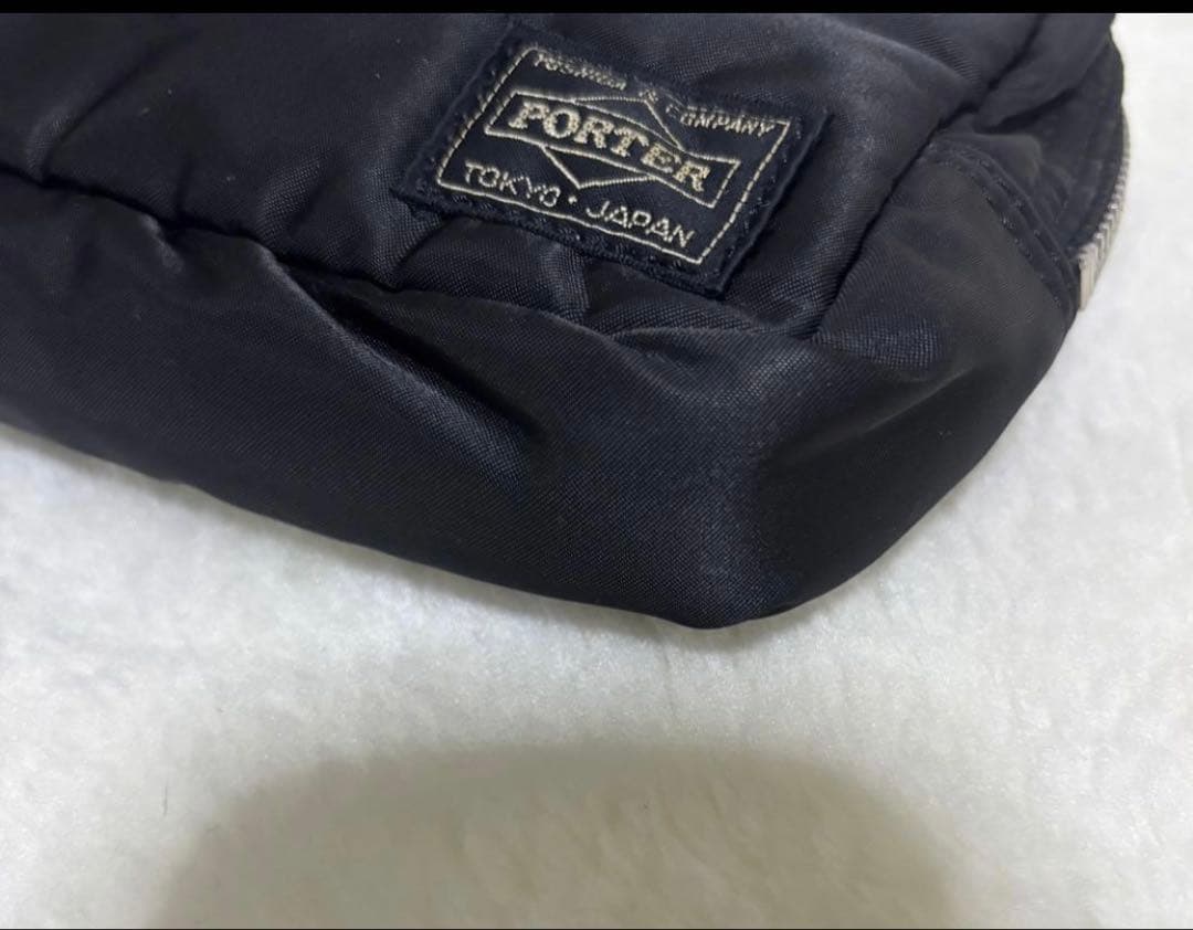 【美品】PORTER ブラック ジッパーポーチ