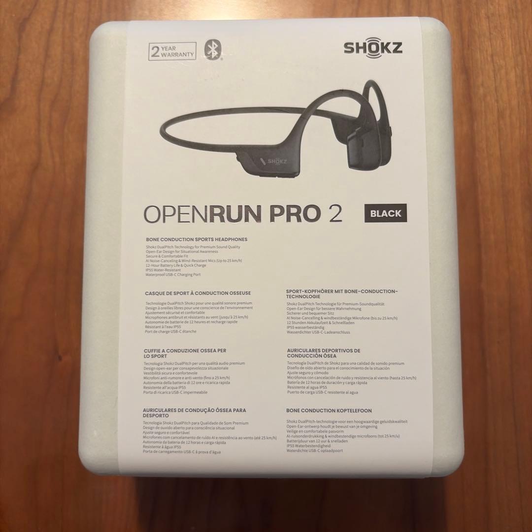 新品Shokz (ショックス)OpenRunPro2 骨伝導イヤホン ワイヤレス