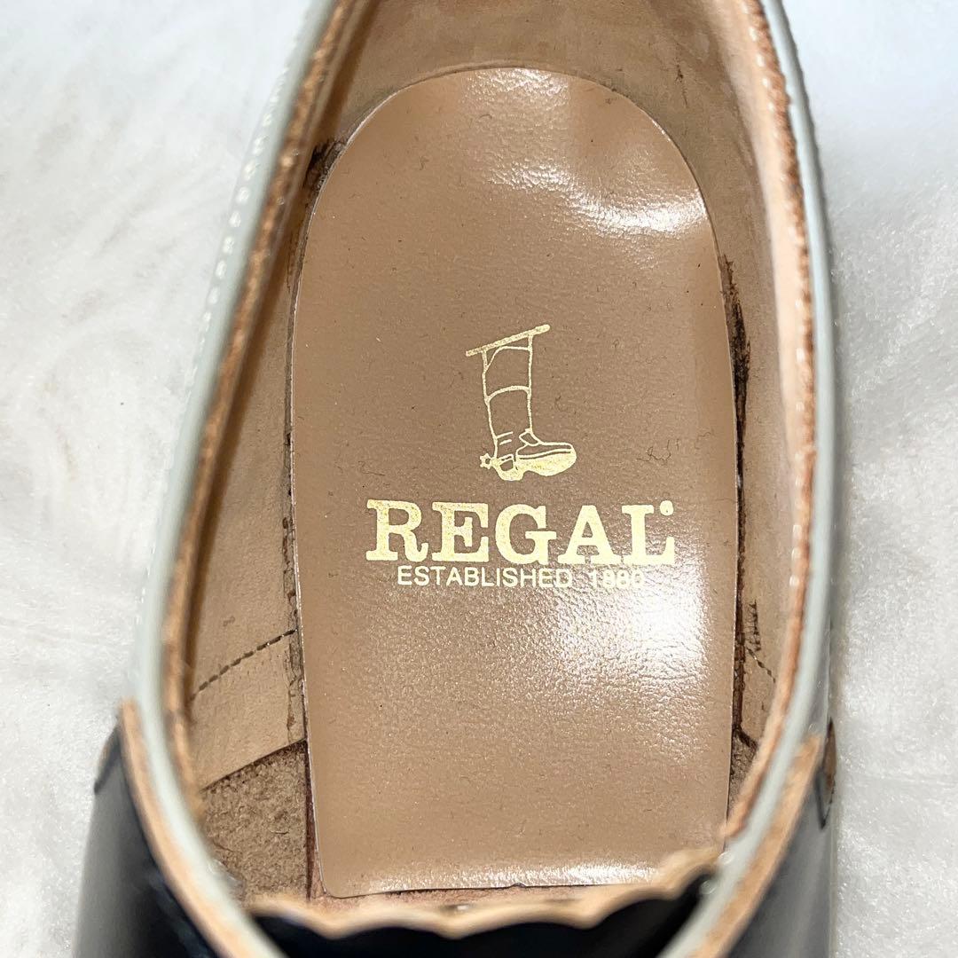 未使用級✨REGALリーガル　サドルシューズ　ブラック　グレー　レザー　2452