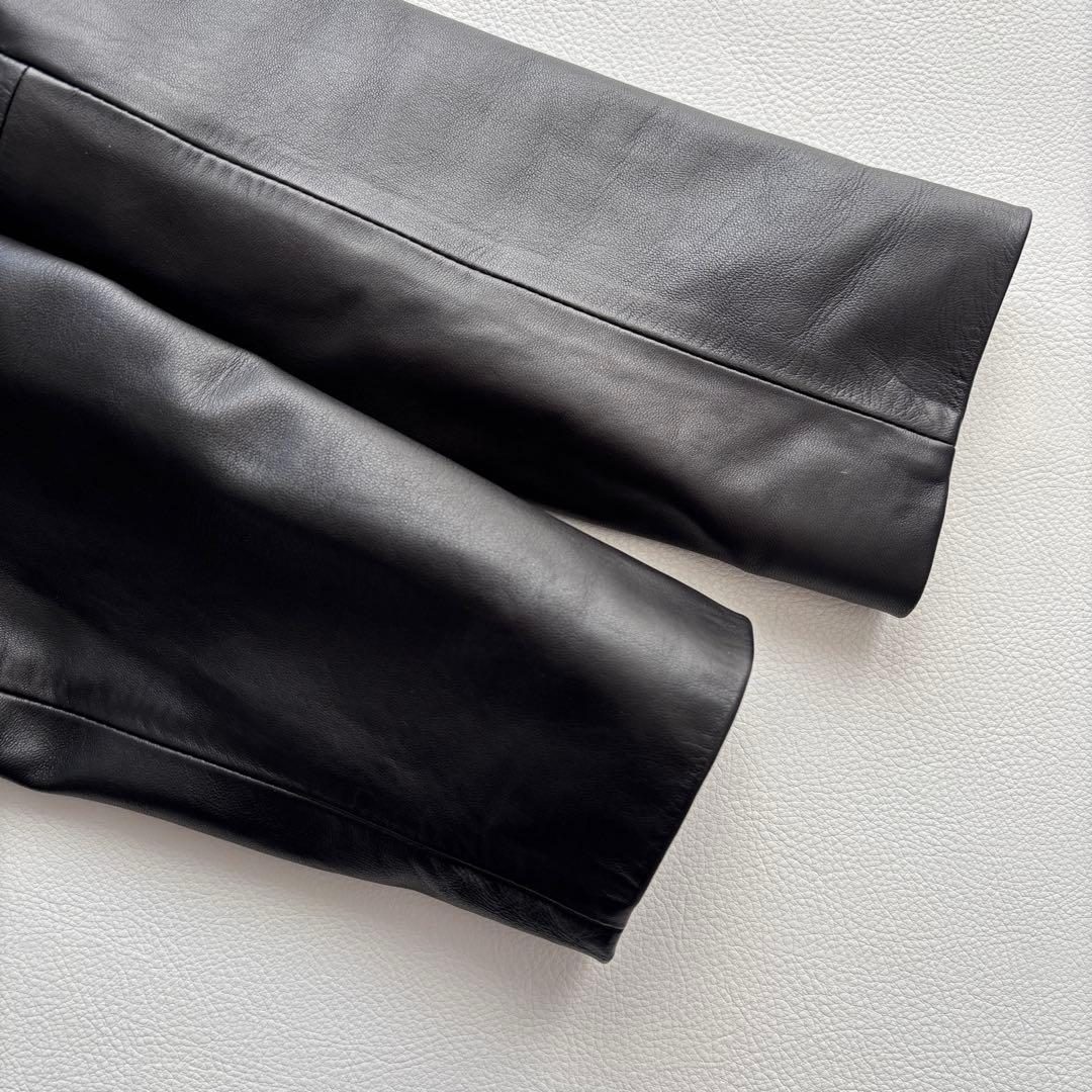 Ballseyボールジィ　ラムレザー　ノーカラージャケット シングルライダース