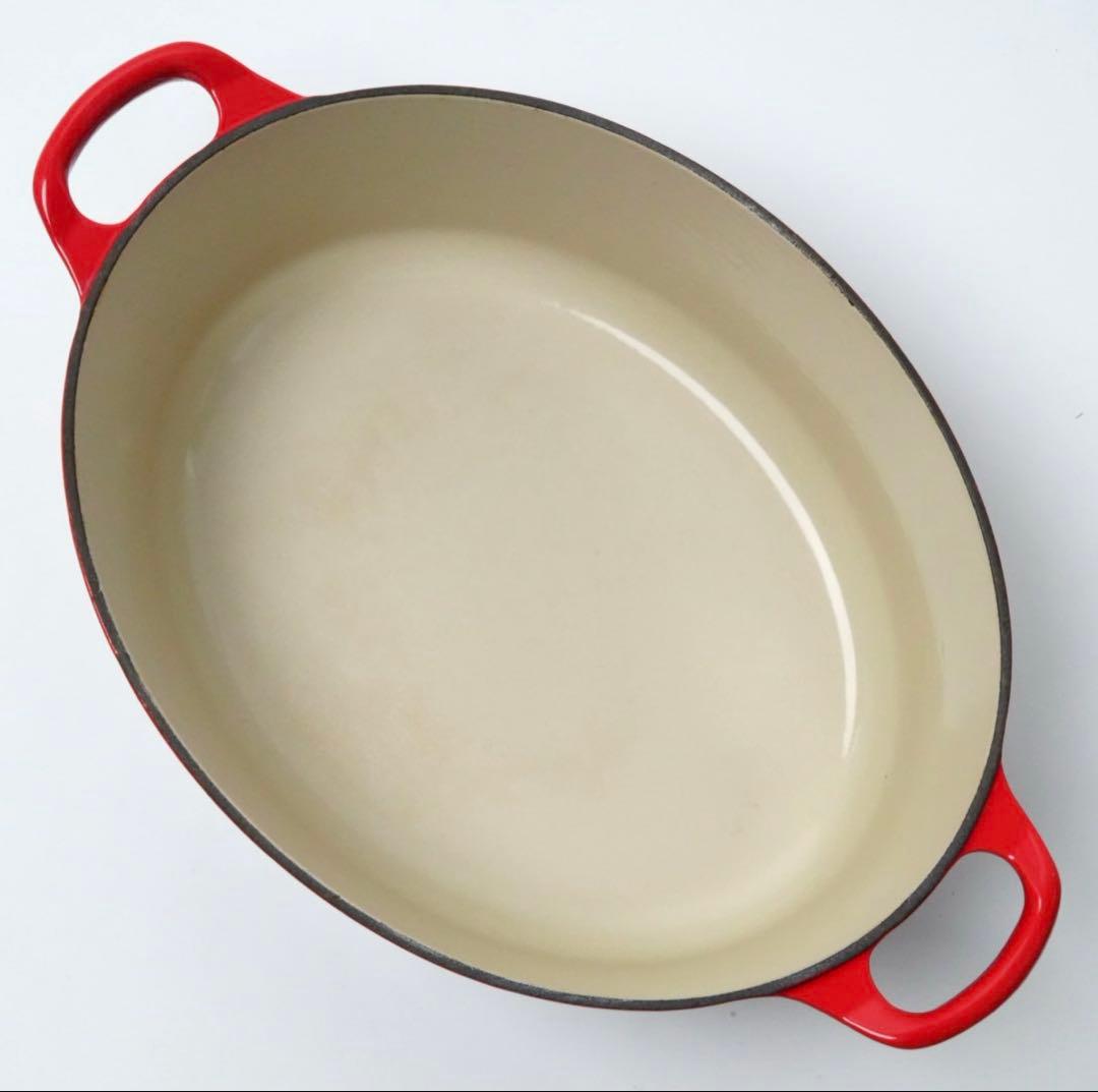 【美品】LE CREUSET　ココット オーバル チェリーレッド　27cm