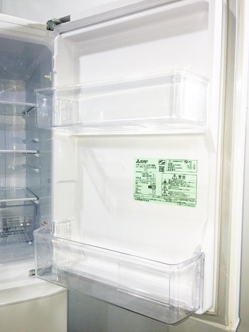 美品 中古★三菱 146L 冷蔵庫【MR-P15EC-KW】