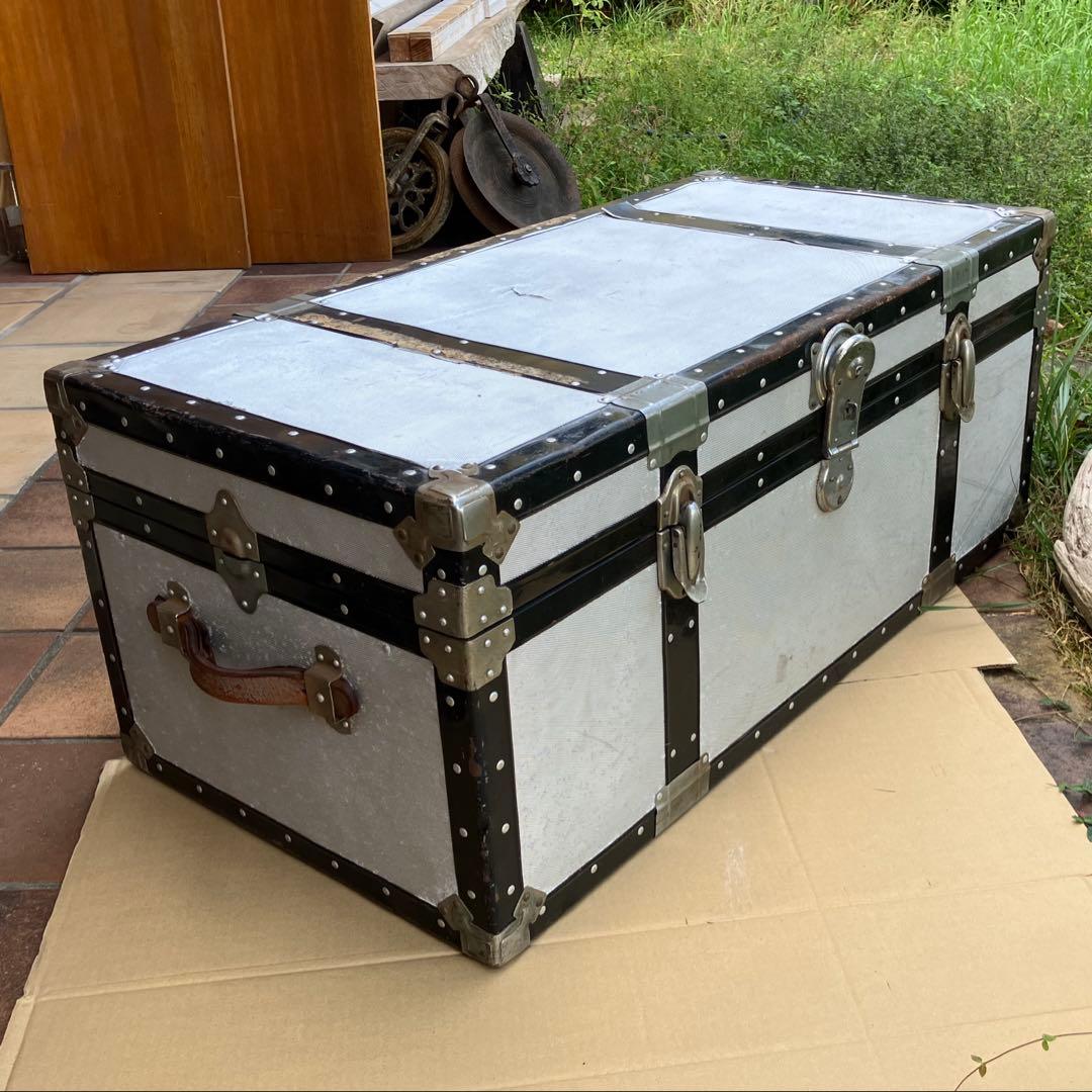 船舶トランク 大型アルミトランク 工業系 インダストリアル 男前 商品台