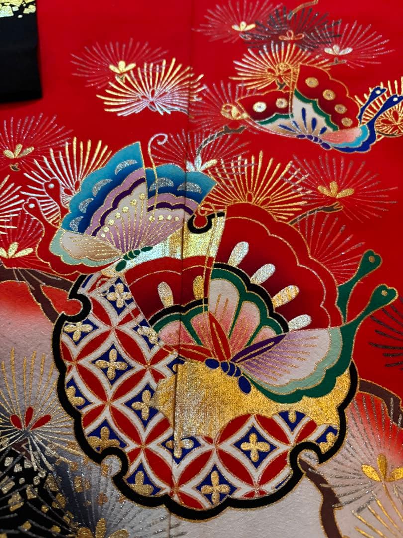 七五三用 赤色 着物 セット