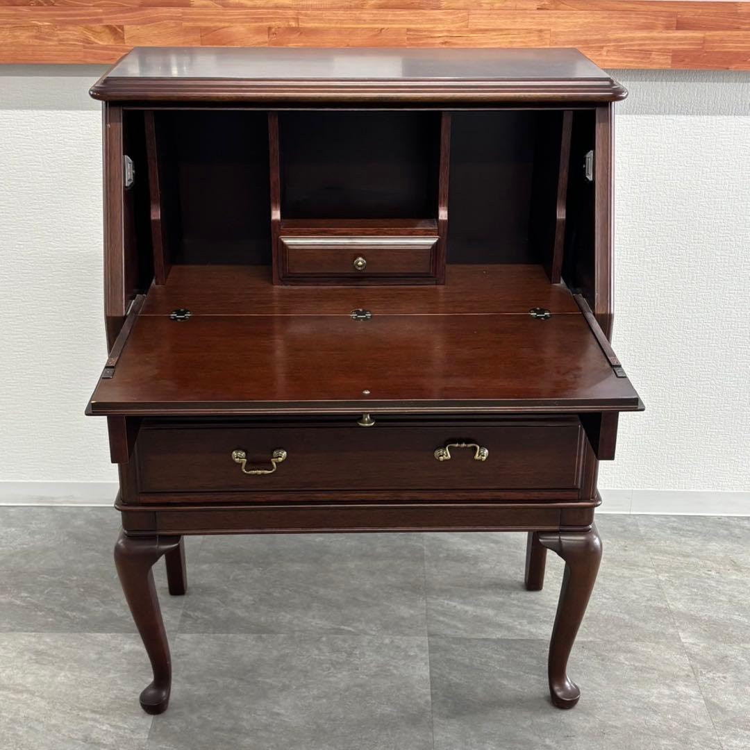 ◇マルニ木工 地中海 ライティングビューロ 机 デスク 猫脚