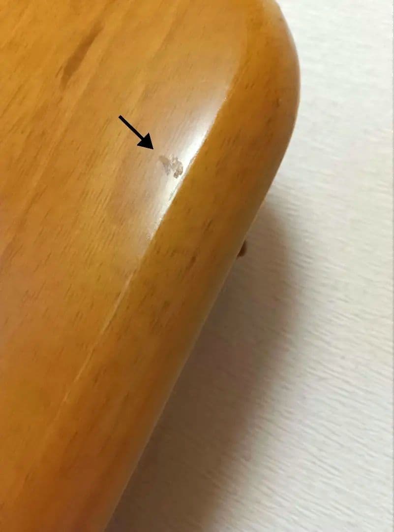 座卓120×75×高32cm折畳み　天然木ラッカー塗装ライトブラウン　使用2度