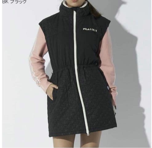 再再再値下げ新品　フィラゴルフ　中綿ワンピースLL　黒ブラックXL
