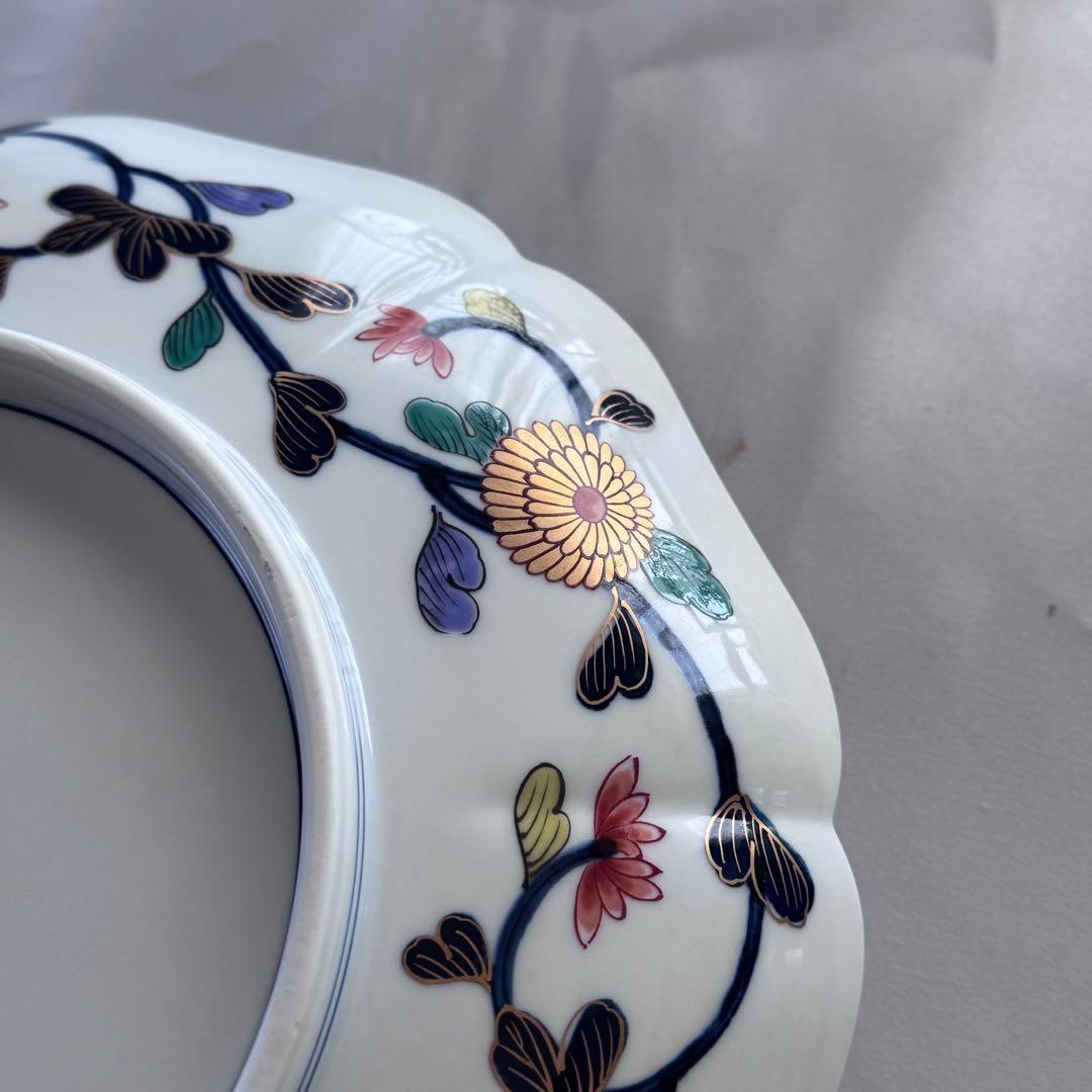 【共箱付き未使用】有田焼 其泉窯琳派　古伊万里様式　大皿1枚　飾り皿　豪華絢爛