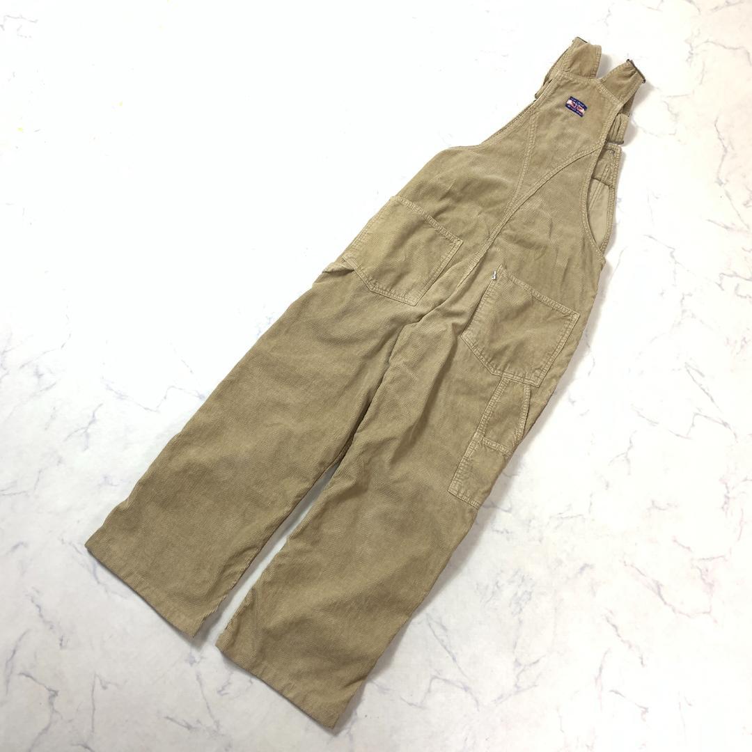 リーバイス オーバーオール コーデュロイ 綿 ベージュ M相当 C5099