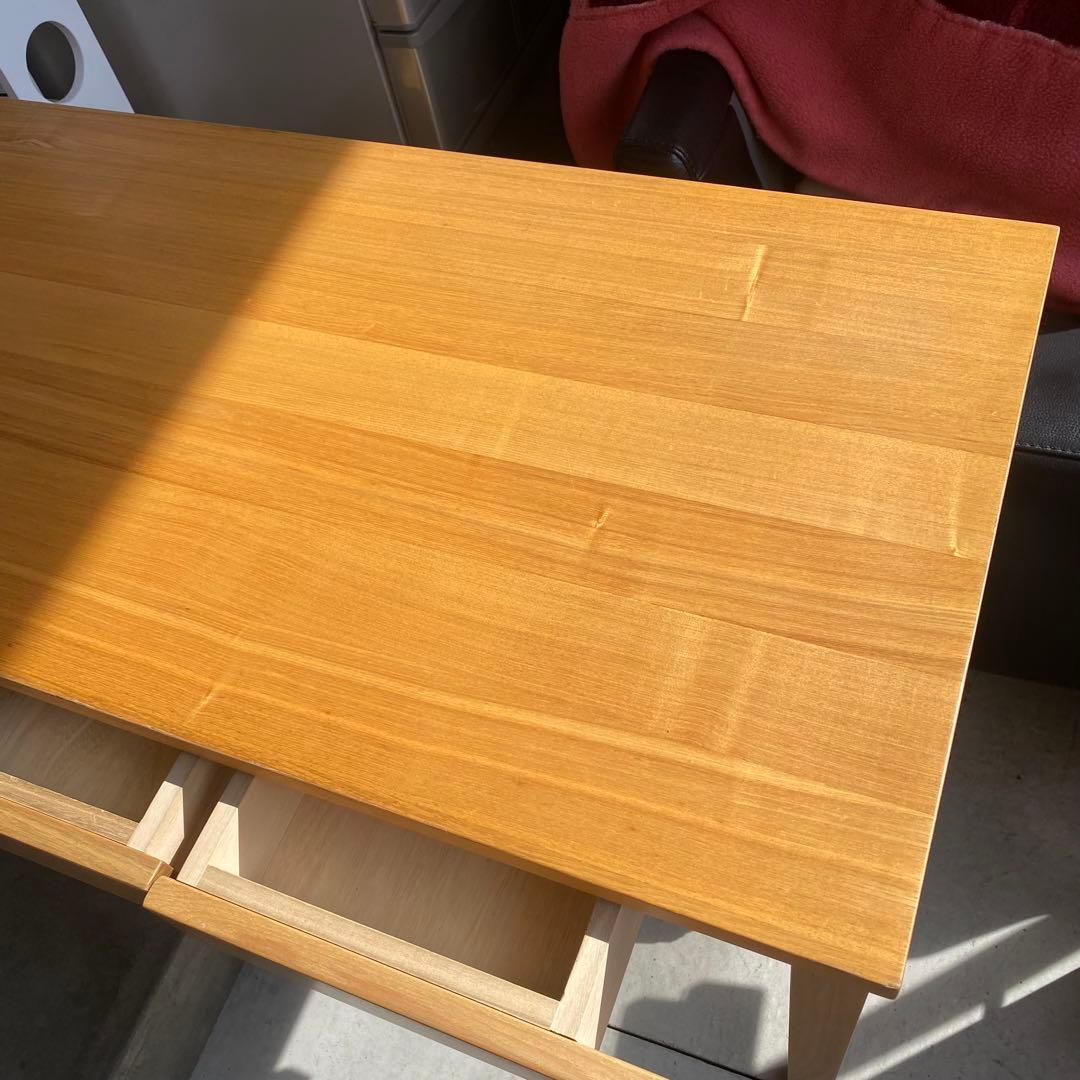 セット売り MUJI / 無印良品 デスク・サイドチェスト タモ 天然木 保管品