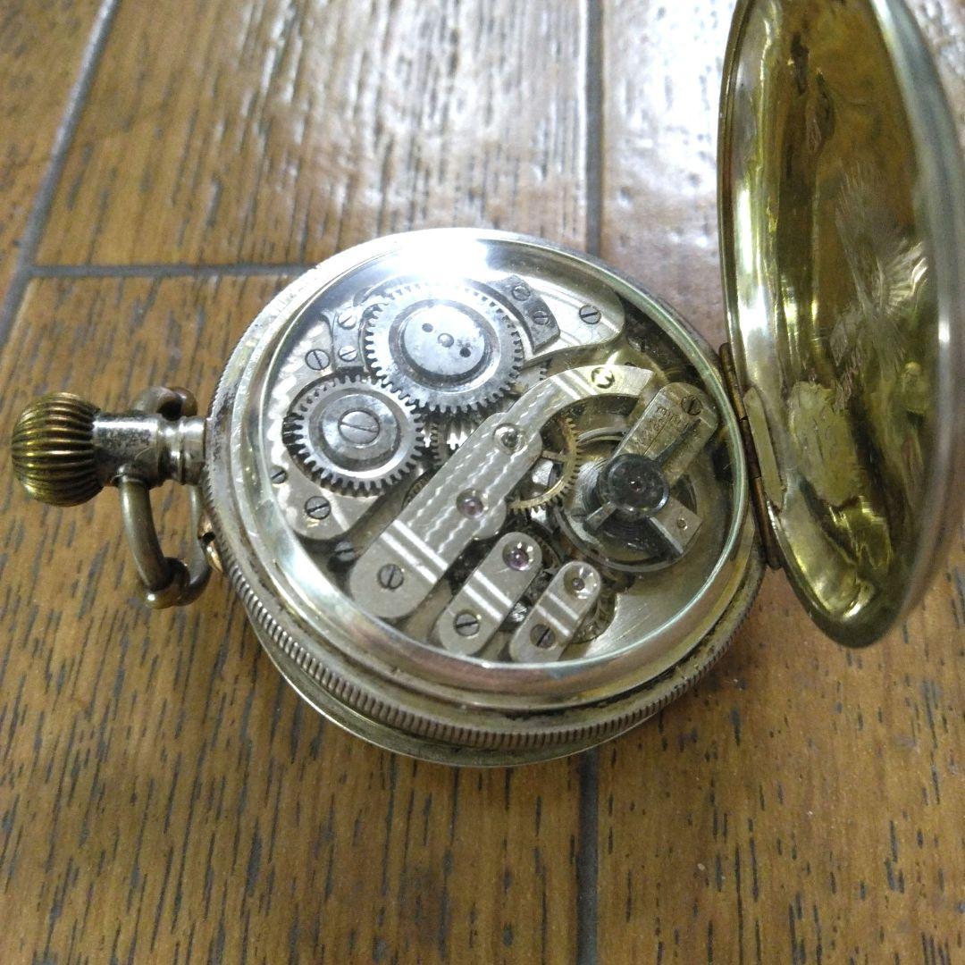 【稀少・貴重】　明治時代　商館時計　レッツ商会　 懐中時計　シルバー　両蓋