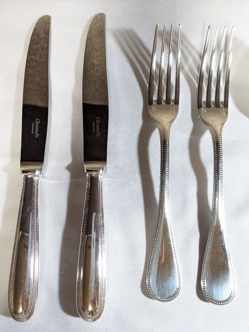 クリストフル　スプーン・フォーク・ナイフ6本セット