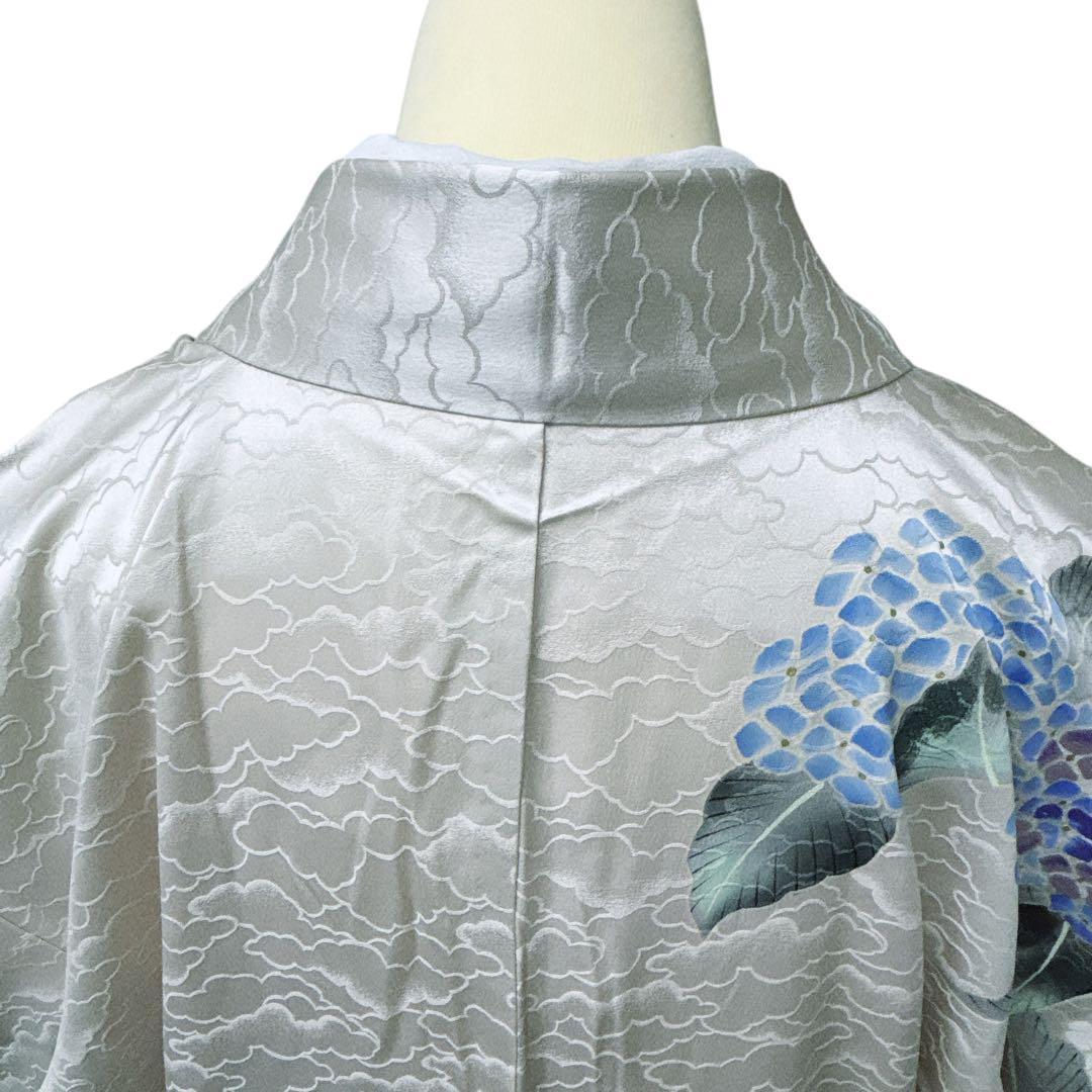 A66愛華 着物 刺繍　訪問着　単衣　おじさい模様　美品　正絹