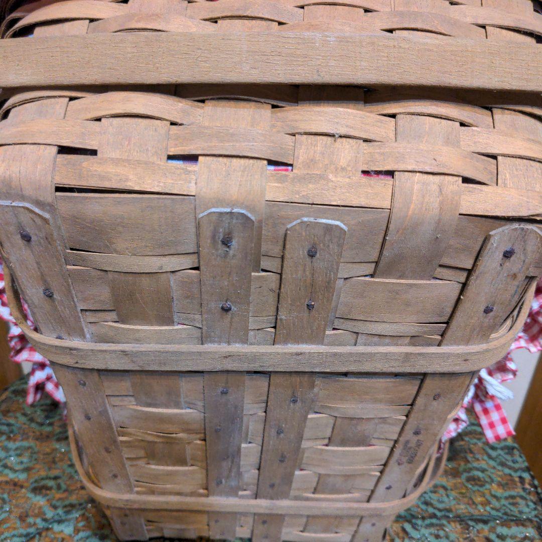 Longaberger Basket ライナー＆栞付・アンティーク シャビー